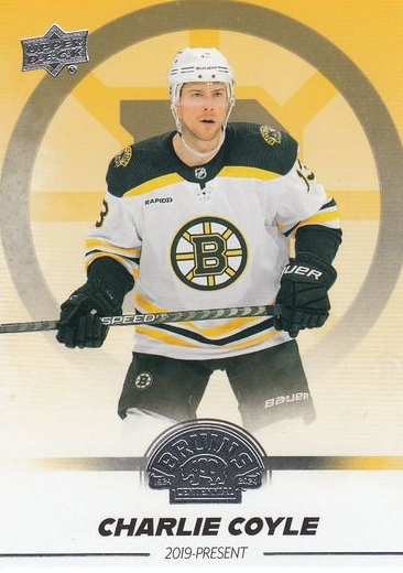 řadová karta CHARLIE COYLE 23-24 UD Boston Bruins Centennial číslo 40